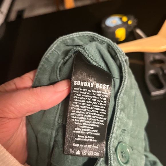 Aritzia - Sunday Best green wide leg pants size 0 - Picture 7 of 7